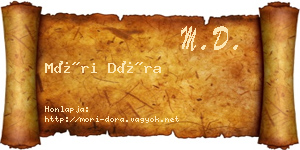 Móri Dóra névjegykártya